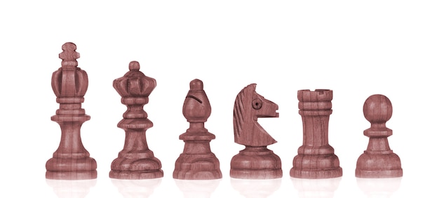 chess figures isolated on a white background