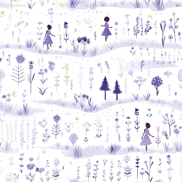 Child Pattern Pattern in the Style of NatureBased Pattern