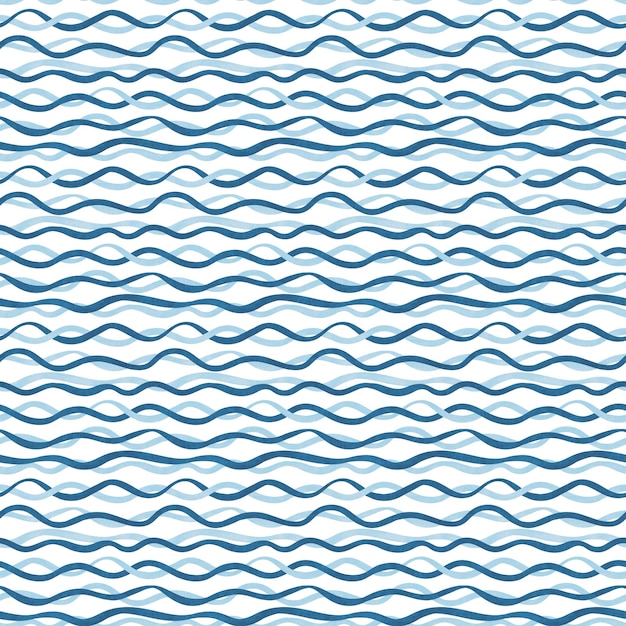 childish blue water wave pattern concept abstract background flat design style illustration