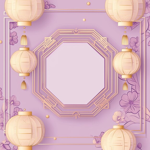 Chinese style pattern with void on center