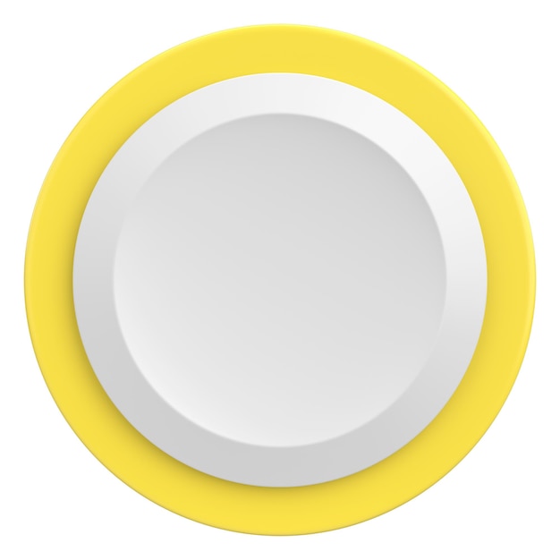Circle button Price tag 3D illustration