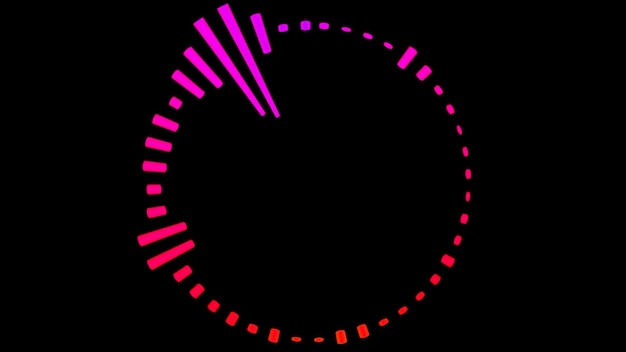 Circle shaped digital sound waves on black background