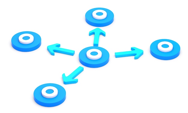 Circle with four arrows