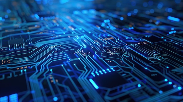 Circuit Board Blue circuit wallpaper Technology concept High Tech Background