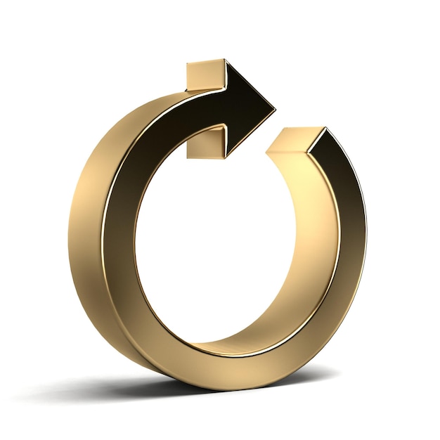 Circular arrow Redo Cycle restart loop concepts 3D rendering illustration