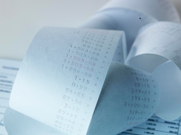 Close-up of bills