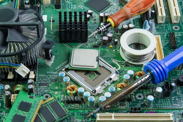 Close-up of circuit board