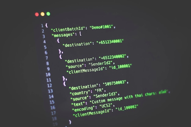 Close-up of coding on computer screen