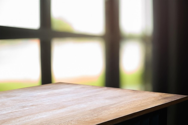 Close-up of glass window on table