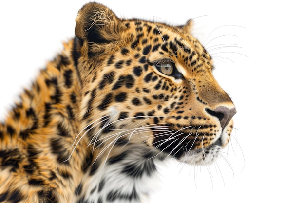 Close up of Leopard isolated from background Created using generative AI tools