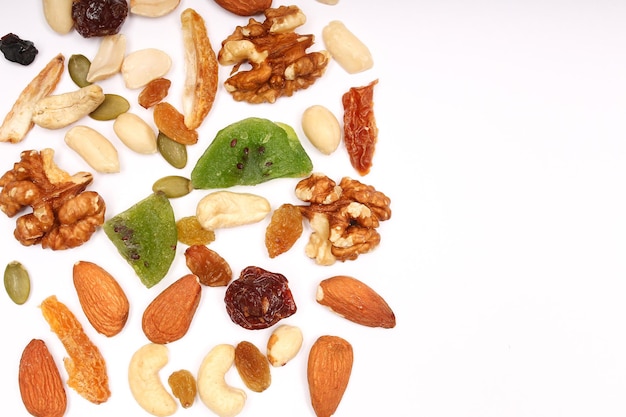 Close up of mixed nuts as background