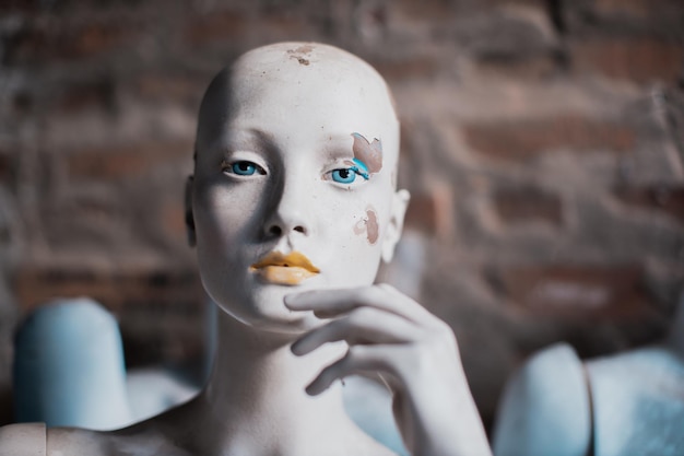 close-up of woman wearing mask