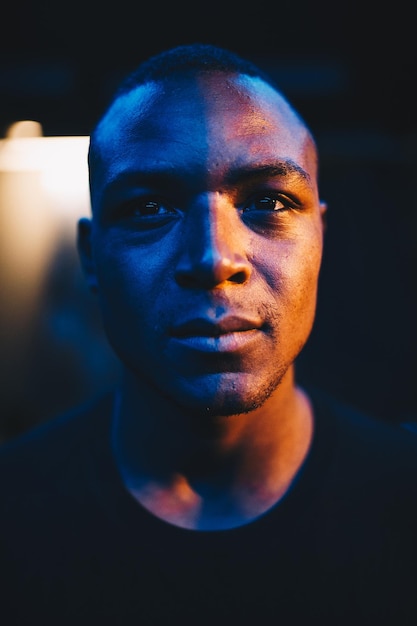 close-up portrait of young man