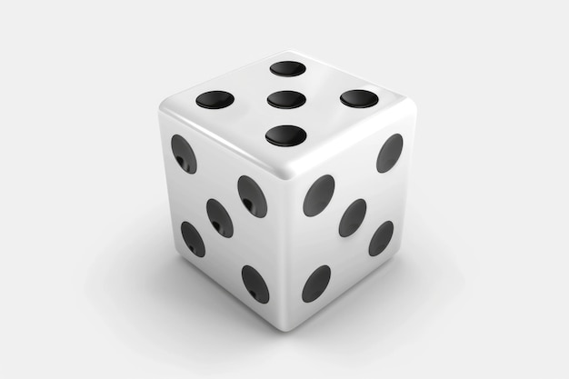 Closeup of a single dice