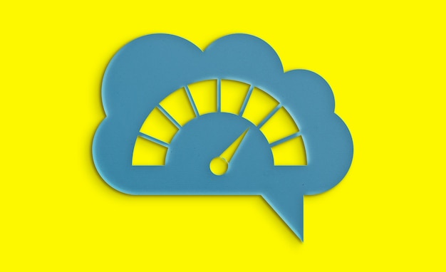 Cloud bubble and performance management icon