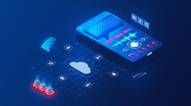 Cloud Communications Concept Contact Center as a Service and Communications Platform as a Service