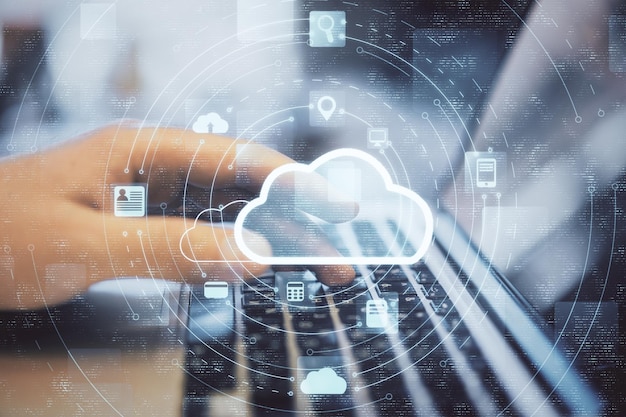 Cloud computing and communication concept