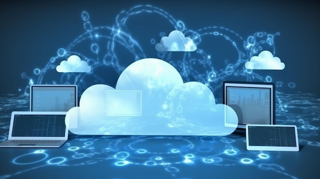 Cloud computing concept design background