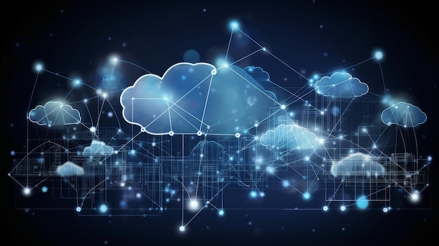 Cloud computing technology concept AI generated