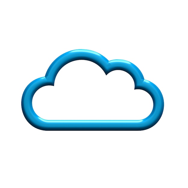 Cloud icon 3D Render Illustration