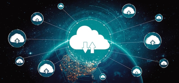 Cloudcomputingteknologi og onlinelagring af data til virksomhedsnetværk UDS.