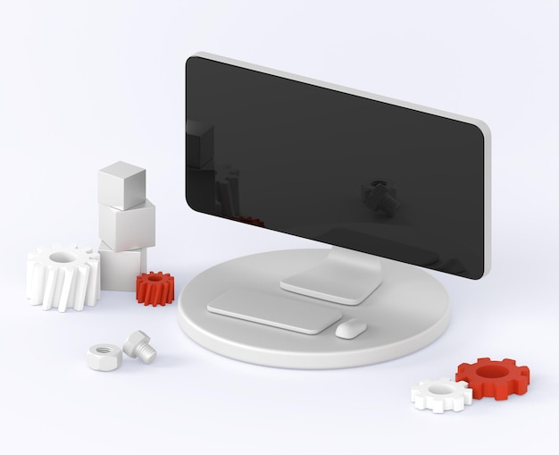 Code testing isometric 3D render banner Functional test with computer methodology of programming search errors and bugs in software website platform development usability testing