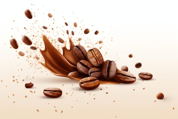 Coffee beans dynamic background wallpaper
