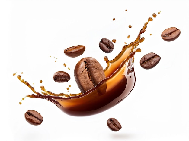 coffee beans on white background