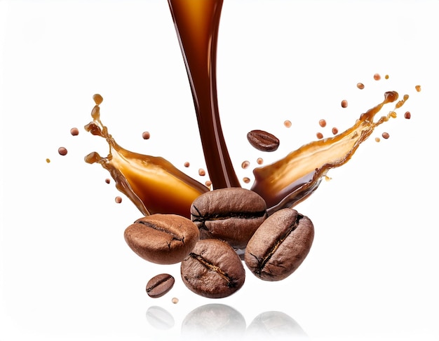 coffee beans on white background