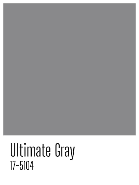 Color of the year Pantone 2021 ultimate gray. Grey blank card with copy space