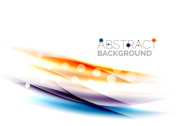 Color wavy lines with light shiny effects Abstract background template