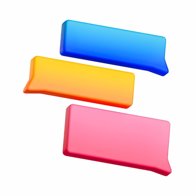 Colorful 3D Chat Bubbles