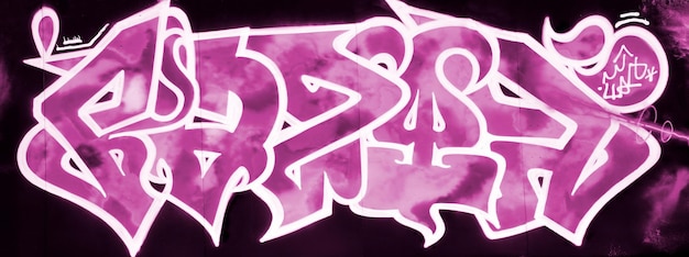 colorful background of graffiti painting artwork with bright aerosol strips on metal wall