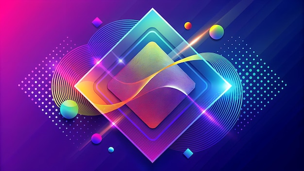Colorful fluid background Modern gradient light vector