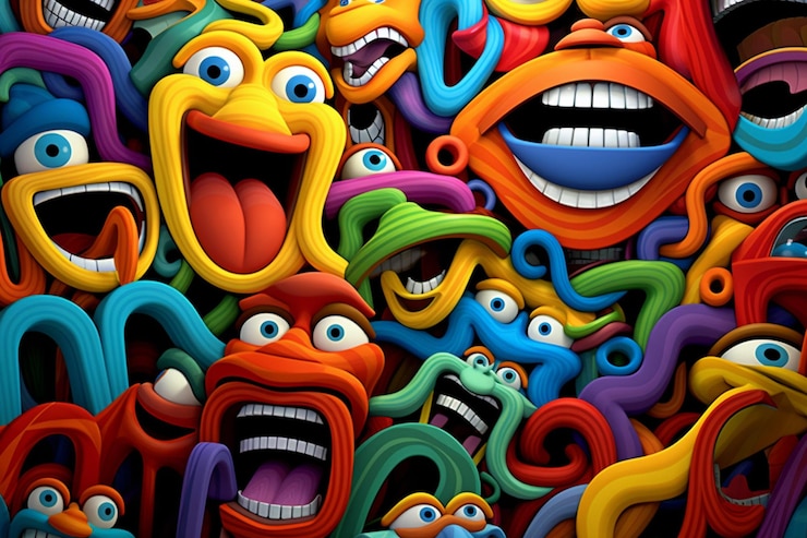 Bild colorful funny april fools zoom background