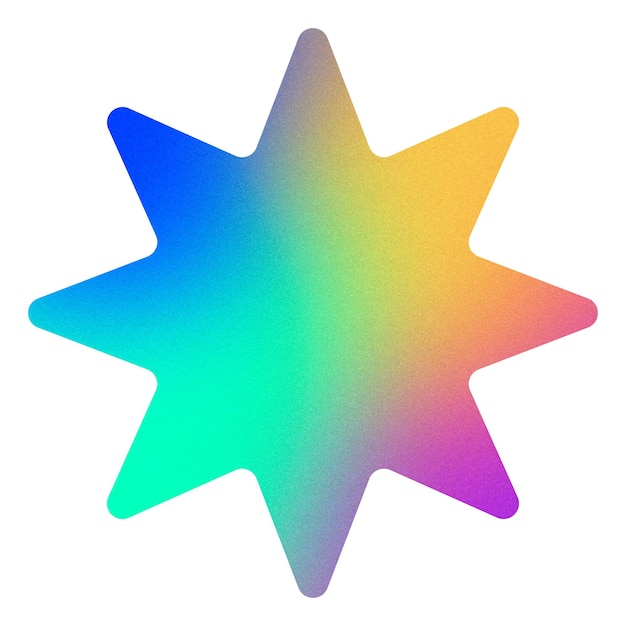 Colorful Gradient Star Illustration abstract colorful background Y2K aesthetic vaporwave poster back