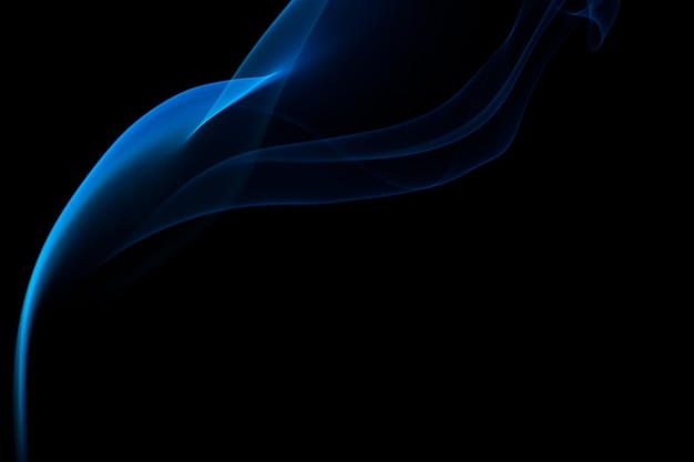 Colorful smoke  on a black 