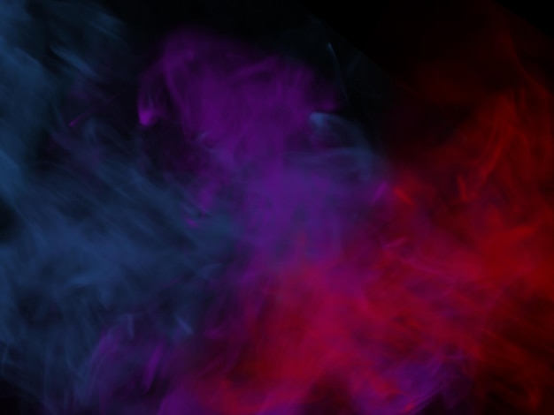 Colorful smoke on dark background