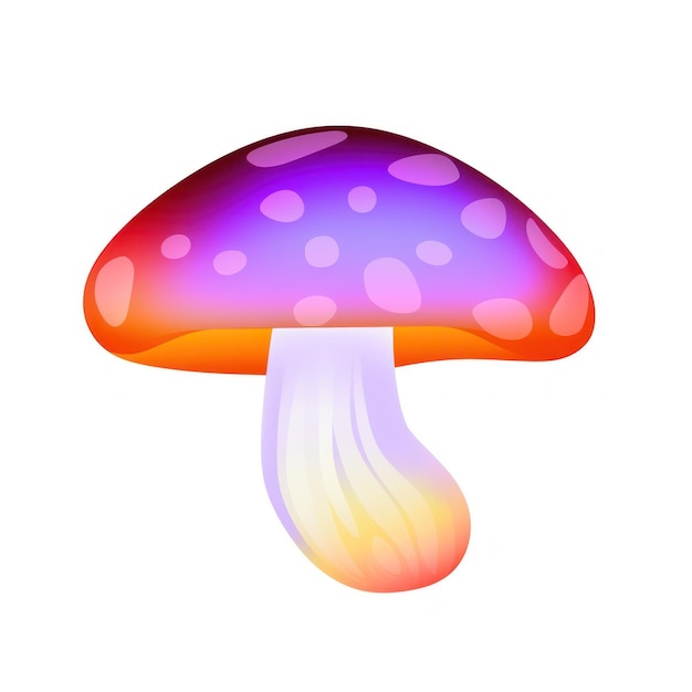 Colorful whimsical mushroom illustration