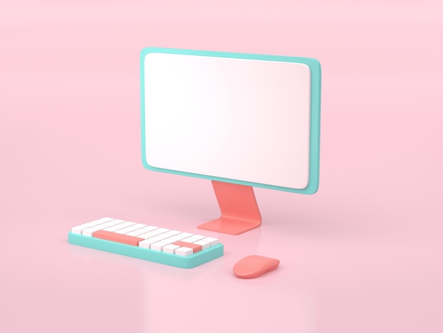 Computer 3D render