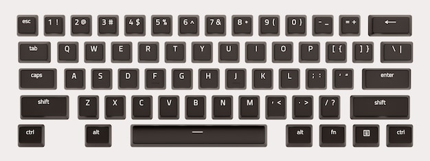 computer keys isolated on white