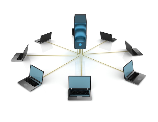 computer network concept . 3d rendered illustration