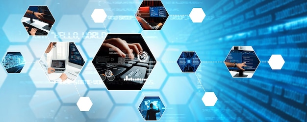 Computer programming coding and AI artificial intelligence NLP data development