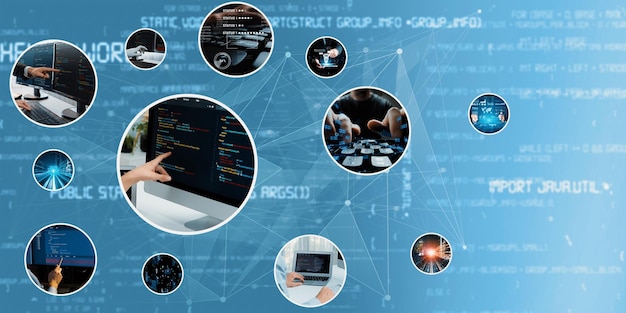 Computer programming coding and AI artificial intelligence NLP data development