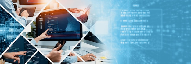 Computer programming coding and AI artificial intelligence NLP data development
