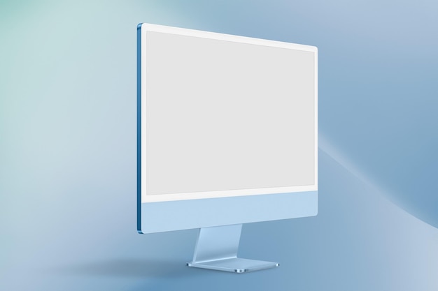 Computer screen png mockup purple digital device minimal style