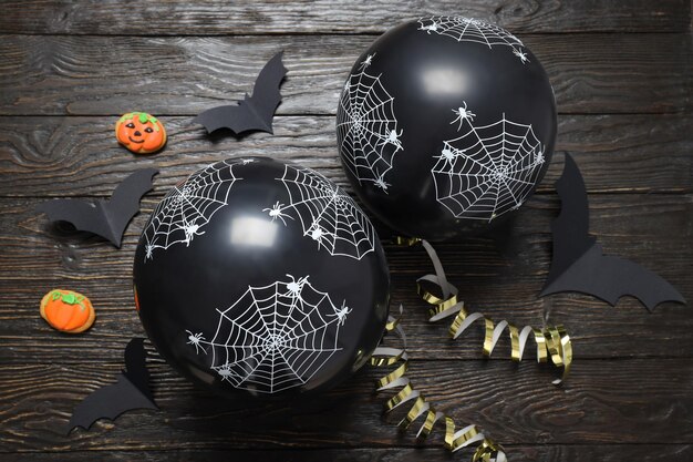 Concept of Halloween mood Halloween vibes balloons