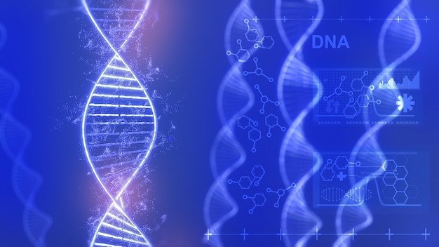 Conceptual background illustration of DNA structureGenetic editing technology for lifedna