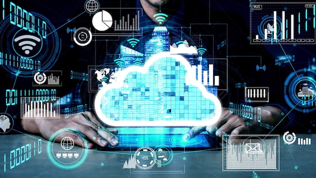 Conceptual cloud computing and data storage technology for future innovation