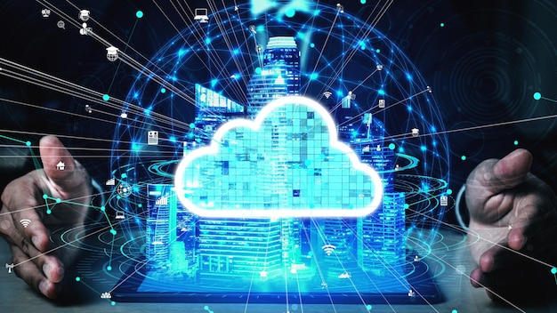 Conceptual cloud computing and data storage technology for future innovation